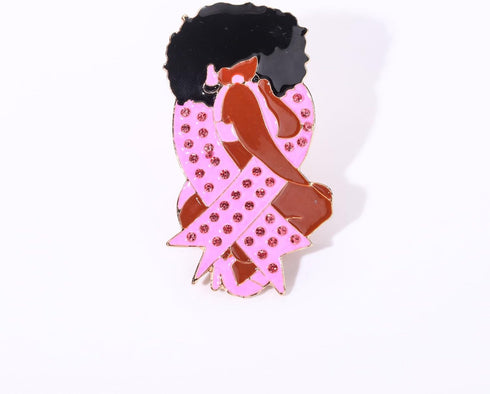 Pink Ribbon Pin Breast Cancer Gifts for Women Girls Breast Cancer Awareness Lapel Pins Hope Love Fight Hope Official Ribbon Pins Breast Cancer Bro...