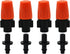 50 Pack Adjustable Atomizing Nozzles, 1/4 Inch Drip Irrigation Parts Sprayers Drippers, Drip Irrigation Spray Emitters, for Garden Greenhouse Agri...