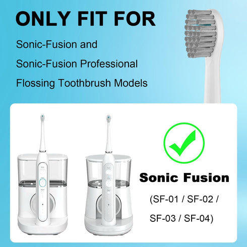 Replacement Flossing Toothbrush Heads for Water Pick SF-01 / SF-02 / SF-03 / SF-04-5 Count with Crystal Caps?Advanced Design, Compact- 5 Count...