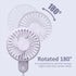 Handheld Fan,USB Rechargeable Mini Fan with 2000mAh Battery Operated Small Fan with 3 Adjustable Speeds,180°Rotation Foldable Fan for Office Deskt...