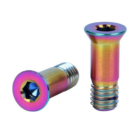 2PCS Titanium Bicycle Rear Derailleur Jockey Wheel Bolt M5x14.2mm (Rainbow)...