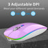 Uiosmuph LED Wireless Mouse, G12 Slim Rechargeable Wireless Silent Mouse, 2.4G Portable Optical Computer Mice with USB Receiver and Type C Adapter...