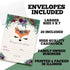 Woodland Forest Fox Face Floral With Greenery Birthday Party Invitations, 20 5x7 Fill In Cards with Twenty White Envelopes by AmandaCreation...