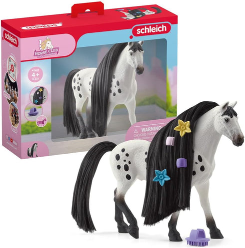 Schleich Horse Club Sofia's Beauties, Knabstrupper Stallion Beauty Horse with Brushable Hair - 8pc Styling Horse Figurine and Playset Accessories ...