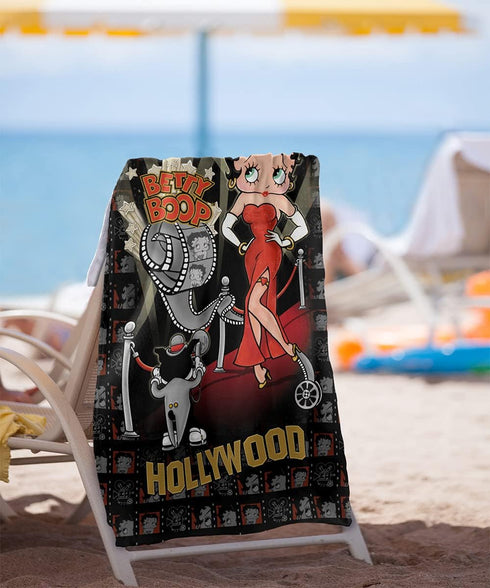 Trevco Betty Boop Hollywood Nights Officially Licensed Beach Towel 30" X 60"...