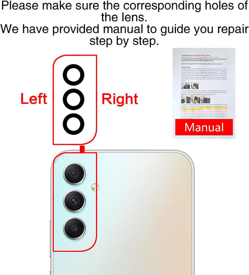 2PCS Galaxy A34 Back Rear Camera Lens Glass Replacement, ASDAWN Back Lens Glass for Samsung Galaxy A34 6.6 inches All Carriers with Free Lens Film...