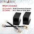 2-Pack RJ11 to RJ45 Adapter Phone Line to Ethernet – RJ45 Female to RJ11 Male for Landline, Fax, DSL Modem Connection (Black, Made in USA)...