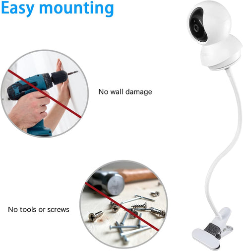 Baby Monitor Mount for TP-Link Tapo 2K Pan Tilt Security Camera C210 and TP-Link Tapo C200(15.7 in Gooseneck Camera Mount)...