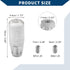 Shift Knob W/ 2 Adapter/Front Gear Shifter Knob for Automatic Manual Vehicles/Faux Crystal Acrylic 10cm / 1 Set Clear...