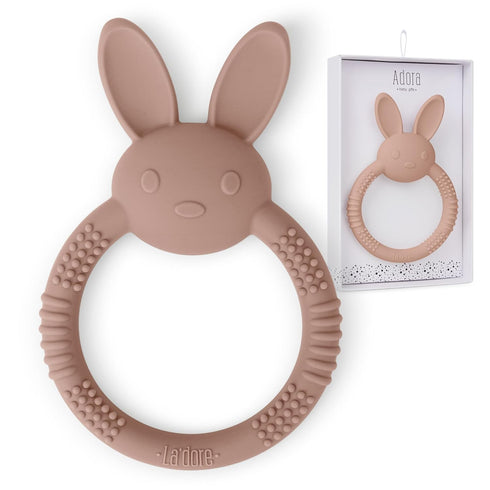 Silicone Baby Bunny Teething Toys - Silicone Teether Toys for Babies 0-6 Months - Cute Animal-Shaped Teething Relief, Easy to Clean Teething Ring ...