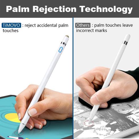 TiMOVO Stylus Pen for iPad 11th/10th/9th/8th/7th Generation, 20Hrs Work Palm Rejection iPad Pen Compatible with iPad Air 11"/13"(M3/M2)/5th/4th, M...