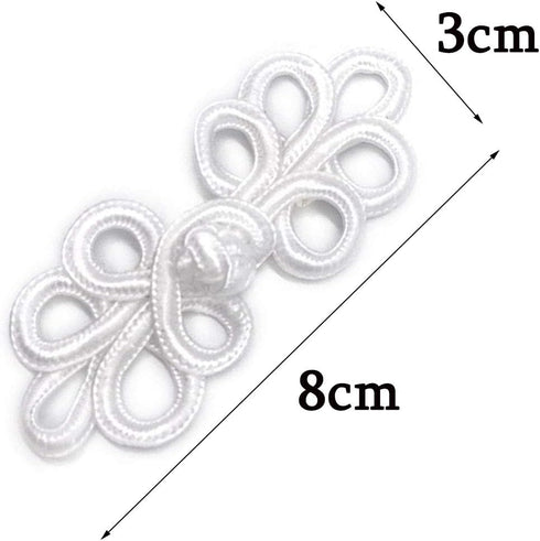 10 Pairs Chinese Knots Frog Buttons Closure Knots Sewing Buttons Fasteners for Cheongsam Tang Suit Scarf Cardigan Sweater Cloak Coats Costumes Out...