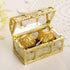 Fdit 12pcs Square Treasure Chest Shape Wedding Candy Box Chocolates Container Jar Decoration Gift for Children's Day Wedding Party (Gold)...