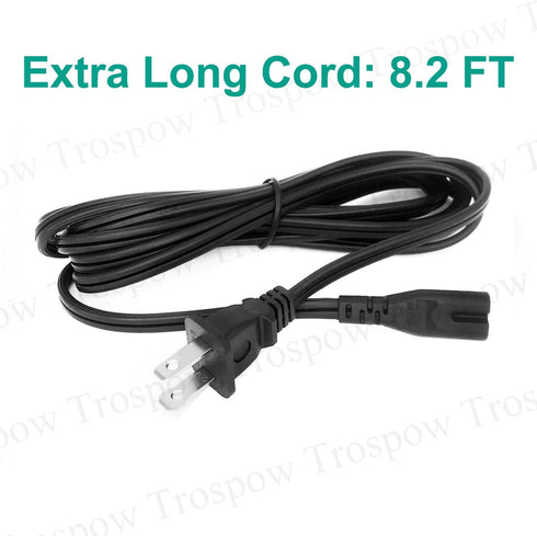 Power Cord Replacement for Dewalt DCR010 Jobsite Speaker DCR028B Radio 8.2ft 2-Slot AC Power Cord Cable...