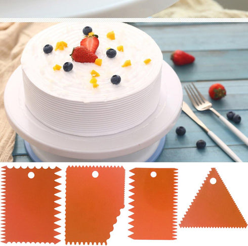 Cake Scraper Smoother Tool Set, DaKuan 12 pcs Cake Smoothing Cutter Plate Tool Combo, Cake Icing Scrapper Cake Edge Decorating Tool....