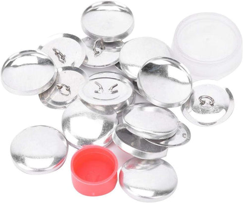 Self Cover Buttons, Craft Covered Button Kit, Buttons to Cover with Flat Backs, 10 Set Round Button Base, DIY Fabric Covered Button Kit, Size 20mm...