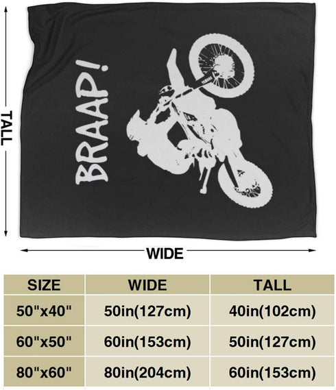 Dirt Bike - Motocross Fleece Blanket Throw Lightweight Blanket Super Soft Cozy Bed Warm Blanket for Living Room/Bedroom All Season (Dirt Bike - Mo...