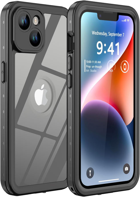 for iPhone 14 Plus Case Waterproof 6.7'', Full Protective Shockproof Dustproof Phone Case with Screen Protector for iPhone 14 Plus (Clear)...