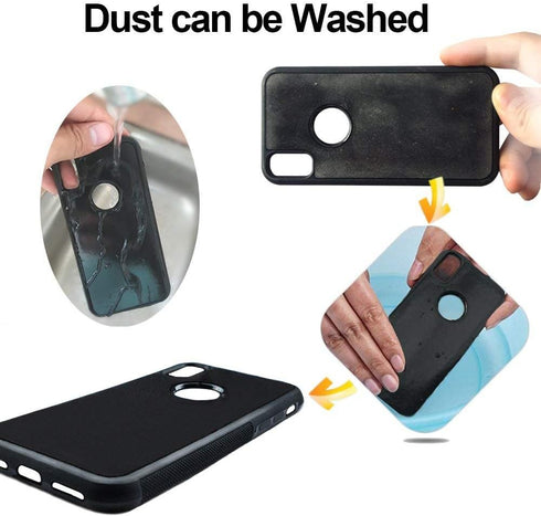 Anti Gravity iPhone 11 Pro Case, Sticky Selfie Suction Black Anti Gravity Phone Case for iPhone 11 Pro 5.8 inch Stick on Smooth Flat Surface Magic...