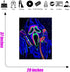 Jhdstore Blacklight Horror Face Tapestry UV Reactive Tapestries Wall Hanging Glow in The Dark Party Backdrop Tapestry for Bedroom Living Room - 29...