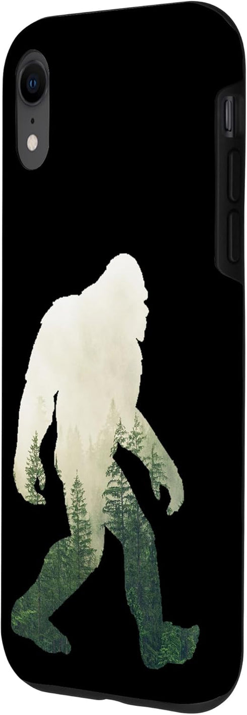 iPhone XR Bigfoot Figure Sasquatch Yeti Nature Double Exposure Case...