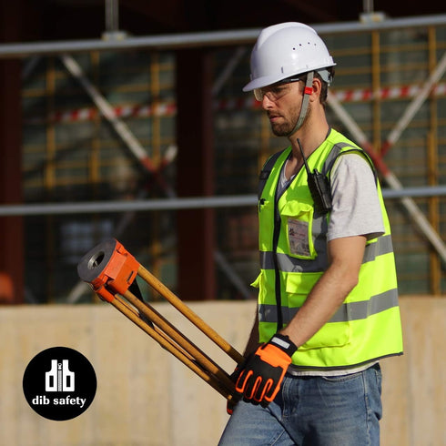 Vest Reflective ANSI Class 2, High Visibility Vest with Pockets and Zipper, Construction Work Vest Hi Vis Yellow M...