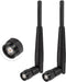 Eightwood 5dBi 2.4GHz WiFi Antenna RP-TNC Male Antennas (2-Pack) Compatible with Trimble Robotic Total Stations, Wireless Router Linksys WRT54G...