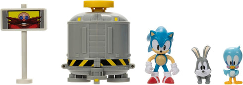 Sonic The Hedgehog 2.5" Level Clear Diorama with Sonic, flicky & Pocky...