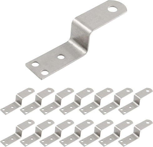 15 Pcs Z Mounting Bracket,3.14 Inchx0.7 Inch Iron Right Angle Corner Bracket with Screws for Shelf Picture Furniture Frame(Silver)...