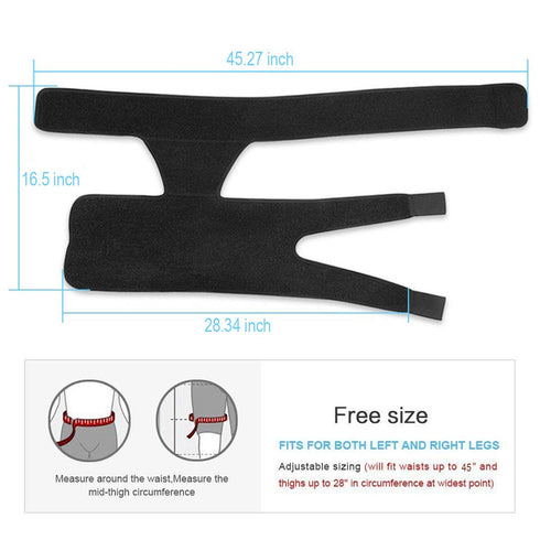 Groin Support Wrap, Hip Compression Wrap, Men and Women Hip Brace Adjustable Thigh Sleeve for Sciatica Pain Relief, Pulled Thigh, Hip Flexor Brace...