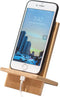 Bamboo Phone Stand Holder Adjustable Folding Phone Stand with Chargeable Hole for Desk...