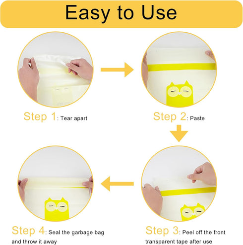 Adhesive Cartoon Owl Disposable Car Trash Bags, Leakproof Vomit Bags, Suitable for Car Travel Airline Home Kitchen Bathroom Office Adhesive Garbag...