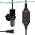 Mini Submersible Aquarium Heater, 10/20/25/50/100/150 Watts Adjustable Fish Tank Heater, Built-in Thermometer, External Temperature Controller, Sm...
