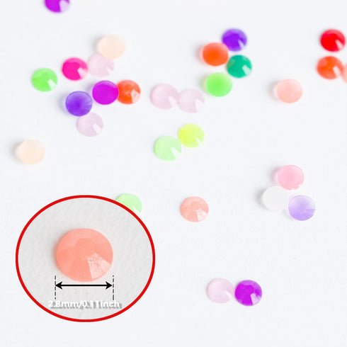 Glow in The Dark Diamond Painting Beads for Diamond Dots Accessories, 20 Colors Round Diamond Painting Drills Flatback Rhinestones for Crafts, Bea...