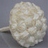 USIX Handcraft Solid Color Popular Satin Rose Bridal Holding Wedding Bouquet Wedding Flower Arrangements Bridesmaid Bouquet(Ivory)...