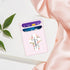 Self Adhesive Card Holder for Back of Phone, Leather RFID Phone Wallet Pockets Stick On, Credit Card Holders Sleeve for Phone Case, Pink...