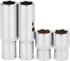 CASOMAN 4 Pieces 1/4-Inch Drive Impact Socket Set-10mm, Deep & Shallow, Metric, 6 Point Desgin, Mirror Chrome Finish...