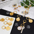 DICOSMETIC 20 Sets Blank Cabochon with Keychain Set Golden Alloy Pendant Cabochon Settings and Glass Cabochons DIY Blank Dome Keychain Making Kit ...