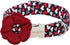 Unique style paws Valentine's Day Dog Collar with Removable Felt Flower Tie Girls Boys Pet Collar for Small Medium Large Dogs-Gothic Love-M...