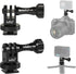 HSU Aluminum Cold Shoe Mount Adapter, 1/4-20 Screw Hole Tripod Mount Adapter for GoPro Hero 12/11/10/9/8/7/6, DJI Osmo Action AKASO, Applicable fo...