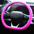 Leather Texture Soft Silicone Car Steering Wheel Cover Universal Anti-Slip Design 14-16 inch Protective Case Rose...