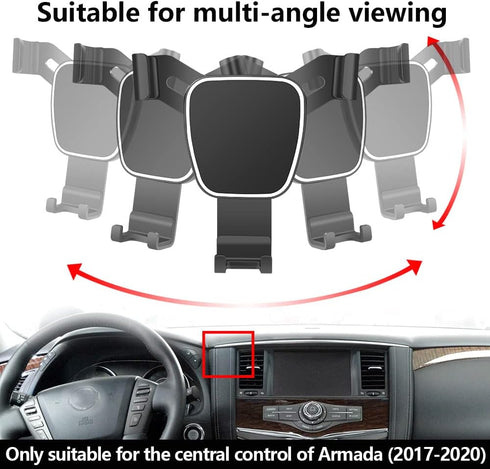Car Phone Holder for 2017-2020 Nissan Armada Auto Accessories Navigation Bracket Interior Decoration Mobile Cell Phone Mount...