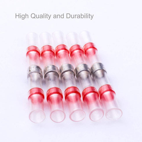 250 pcs Solder Seal Wire Connectors Kit, Waterproof Self-Solder Heat Shrink Butt Connectors Insulated Electrical Solder Stick Terminals...
