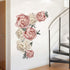 WINDVALE Pink Peony & Rose Floral Wall Stickers, Peel & Stick, Waterproof, Modern Style, 2 Sheets (11.8 x 35.4 inches each), Ideal for Bedroom, Li...