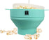 MMUGOOLER Original Microwave Popcorn Popper Silicone Popcorn Maker, Collapsible Bowl with Lid BPA Free and Dishwasher Safe, Quick & Easy(Blue)...