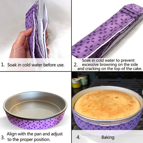 yuntop 2 Piece Bake Even Cake Strips, Cake Pan Dampen Strips, Cake Pan Strips for Evenly Baked Cakes...