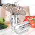 EORTA Stainless Steel Kitchen Utensil Holder Flatware Cylinder Silverware Draining Organizer Drying Rack with Round Drain Holes for Forks, Knives,...