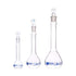 EISCO Premium Volumetric Flask Set - 10ml, 25ml & 50ml - Class A, ASTM E288 - Superior Durability & Chemical Resistance - Glass Penny Stoppers - B...