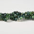 NCB 200PCS 8mm Natural Green Moss Agate Gemstone Round Spacer Loose Beads for Jewelry Making with Crystal Stretch Cord (Green Moss Agate, 8mm 200B...
