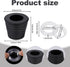 SAVITA Patio Table Umbrella Hole Ring, Silicone Black Table Umbrella Hole Plug Cone with Transparent Umbrella Hole Ring Fits Parasol Poles 1.5 inc...
